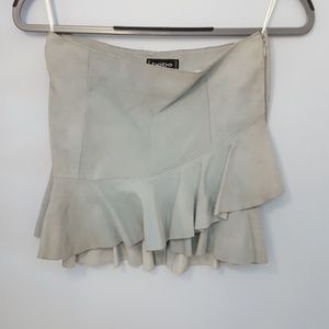Bebe Teal suede mini skirt